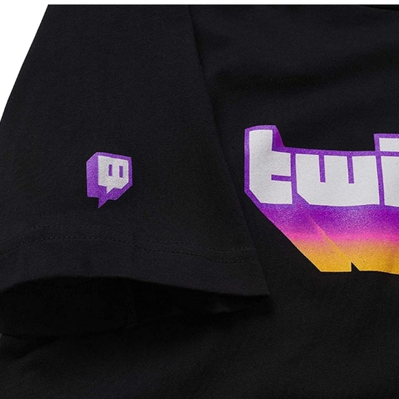 Twitch Gradient Logo Tee 2X Black - Picture 2 of 3